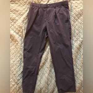 Black cropped dress pants